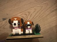 Lego Brick Headz ST Bernard & Puppy