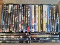 Stor DVD-samling med blandade filmer