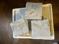 Carrara marmor plattor 10x10cm.