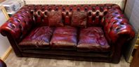 chesterfield Oxblod soffgrupp 3+1+1