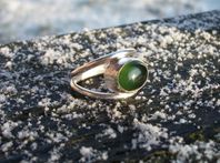 Serpentine och Silver Ring