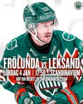 1 biljett på långsidan. Frölunda - Leksand 