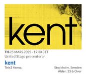 Säljer 3 st ståplatsbiljetter till Kent konserten 25/3