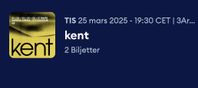 kent biljetter 25 mars