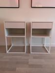 2st IKEA VIKHAMMER  Avlastningsbord, vit