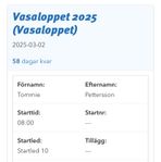 Startplats Vasaloppet 2 mars 2025