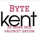 KENT BYTE - 2st sittplatser 25/3 mot valfritt datum! 