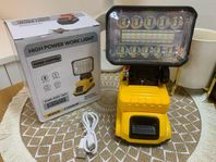 5400 LM LED Arbetslampa för DeWalt 18V Batteri 4-tums 