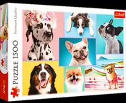 Pussel/ Puzzle Cute dogs 1500 Bitar Trefl, NYTT 