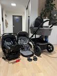 Barnvagn Britax Römer Smile 3 och Babyskydd med ISO-fixbas