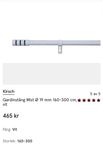 GARDINSTÅNG KIRSCH MIST SET 160-300CM 