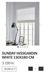 Himla vit hissgardin 130 cm