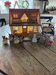 Sylvanian families hus, bil, figurer 