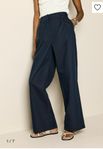 Next SMART WIDE LEG - Tygbyxor - navy blue