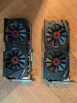 2st ASUS Strix GTX 980 med SLI-brygga, billigast på Blocket