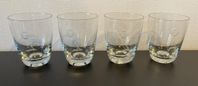 Vintage! 4st vackra äldre handslipade glas