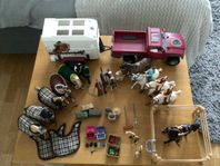 Schleich transport & hästar med tillbehör 