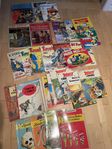 Serietidningar Tintin, Asterix, Lucky Luke m m