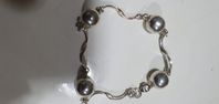 Europeiskt vintage silverarmband