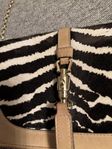 Gucci Broadway Zebra Print Calf Hair Leather Shoulder 