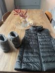 Grå Uggs (strl 36) & Uniqlo väst (strl XS)