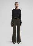 Toteme Flared Moleskin Trousers Espresso