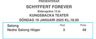 2 biljetter SCHYFFERT FOREVER Standup-show 