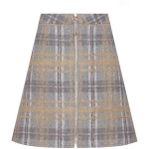 [ACNE] Prisca Alpaca blend checkered mini skirt Beige mix 32