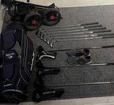 Golfklubbor, Golfbag, vagn, skor 