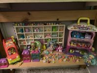 Shopkins - Stor samling med dockor, hus, fordon och figurer