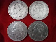 Silvermynt, Frankrike, 4x5 Francs