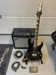 Ibanez Gio elgitarr med Fender förstärkare