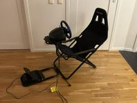 Playseat racingstol + Thrustmaster T150 ratt & pedaler