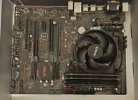 Asus B350-Plus med AMD Ryzen 5 1500x Cpu och 16GB Ram