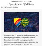 DIF - Björklöven 27 jan 4 biljetter