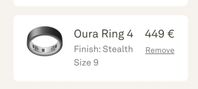 oura ring 4 strl 9