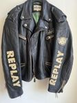 Vintage Replay Leather Biker Jacket.