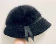 Vintage - Kangol, furgora cloche, svart