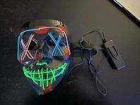 LED Light Cosplay Mask Halloween skrämmand