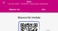 KENT Ons 26 mars, 4st ståplats! 