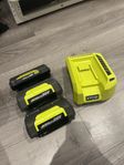 Ryobi Batterier o laddare