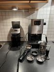 Gaggia Classic espressomaskin med tillbehör och kvarn 