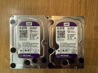 WD Purple 2 x 4 TB Hårddisk 3.5"