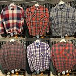 Tjocka flanell (vinter) overshirt/skjortor (Medium)