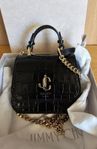 Jimmy Choo Micro Top Handle Croc Embossed Bag