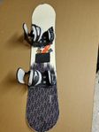 Snowboard med bindning, 118 cm