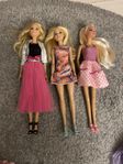 Barbie x3 + kläder & associerar 