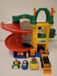 Fisher Price Little People garage bilgarage race ramp L1343