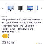 27 tums Philips data skärm 