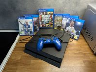 Playstation 4 inkl handkontroll och spel 